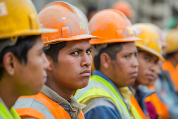 a crowd of workers