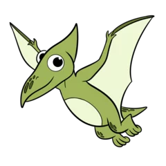Photo sur Plexiglas Dinosaures cute character pteranodon cartoon dinosaurus for children book illustration