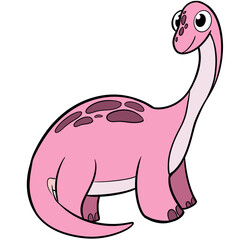 cute character brontosaurus cartoon dinosaurus for children book illustration © Rizky