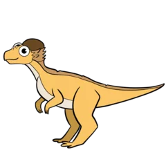 Crédence de cuisine en verre imprimé Dinosaures cute character pachycephalosaurus cartoon dinosaurus for children book illustration