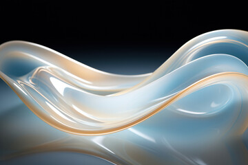 Luxurious abstract background with elegant pearl and gold wave. Generated by artificial intelligence