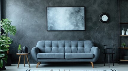 Sofa. Interior of modern sofa minimal design