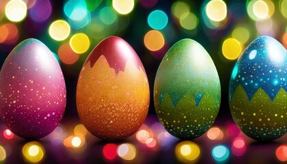 colorful eggs theme easter