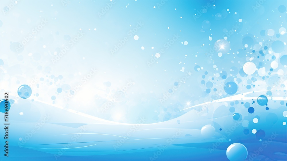 Poster glowing snow ball or ice bubbles for smooth decoration concept background. created with generative a