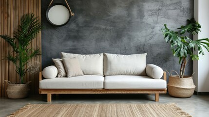 Fototapeta premium Sofa. Interior of modern sofa minimal design