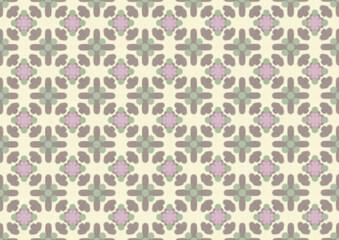 Cute Mosaic Small Flower Seamless Pattern