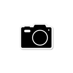 Photo camera icon isolated on transparent background
