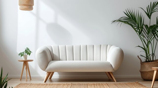Sofa. Interior of modern sofa minimal design
