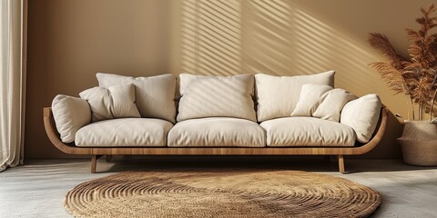 Fototapeta na wymiar Sofa. Interior of modern sofa minimal design