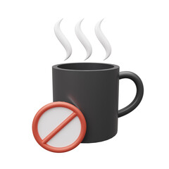 3D Forbidden to Drink Illustration