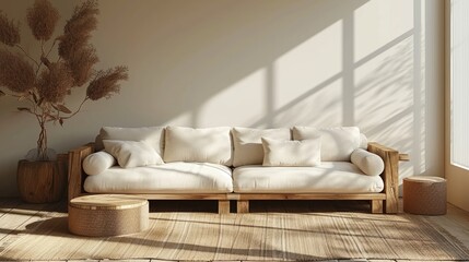 Fototapeta na wymiar Sofa. Interior of modern sofa minimal design