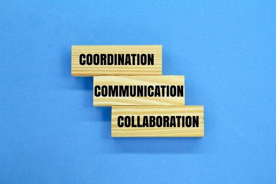 wood with the words 3C's of Agile methodology ie Collaboration, Communication, and Coordination