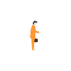 pose set of people in orange person