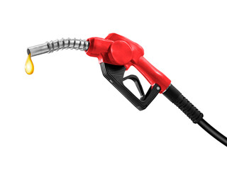 Isolated oil drops from a gas station, transparent background