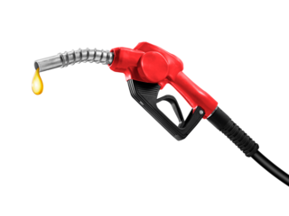 Isolated oil drops from a gas station, transparent background
