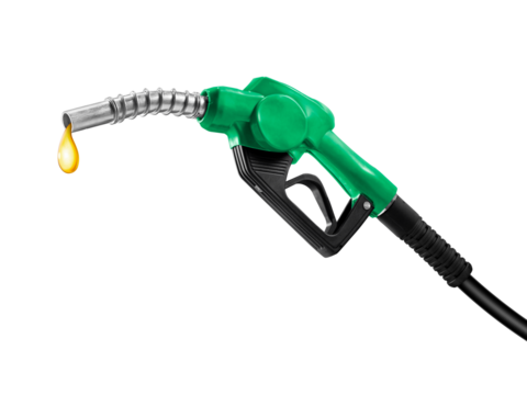 Isolated oil drops from a gas station, transparent background