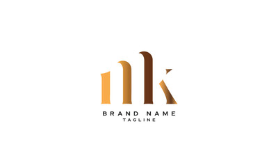 MK, KM, Abstract initial monogram letter alphabet logo design