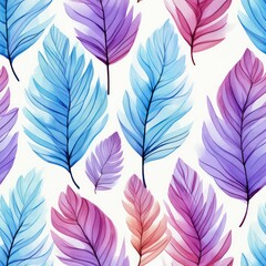 Seamless decorative abstract leaves pattern background