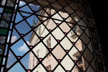 window in the castle of amboise in france