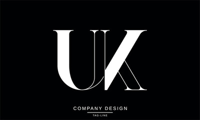 KU, UK, Abstract Letters Logo Monogram