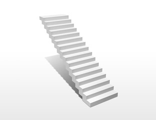 white stairs, transparent background
