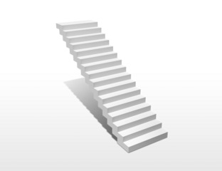 white stairs, transparent background