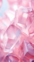 Abstract pink background with translucent cubes. Elegant simplicity embodied in geometric shapes. A visual representation of calmness and clarity.
