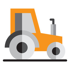 Great tractor icon for agriculture, heavy vehicles, transportation etc. Vector. Editable