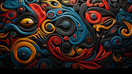 Fototapeta premium background Tribal Patterns in Art and Textiles