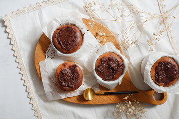 chocolate cake and coffee