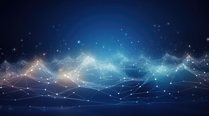Fototapeta premium Abstract network connection background. Generative AI