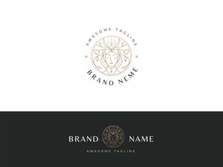 Fototapeta premium Professional chic monoline woman logo design