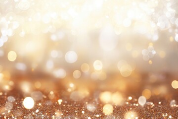 Defocused vintage lights with glitter background.