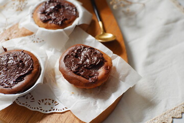 chocolate cake and coffee