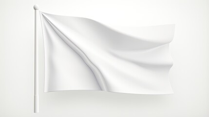 Blank white flag template. Generative AI