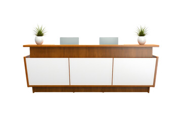 Reception Desk Isolated On Transparent Background