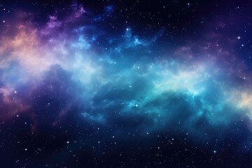 Naklejka premium Colorful Milky Way in beautiful night sky.