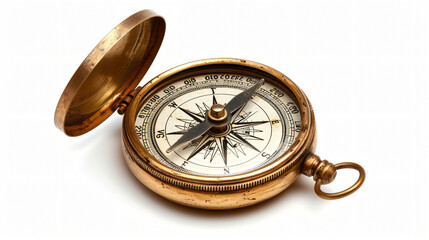 Fototapeta na wymiar Antique golden compass