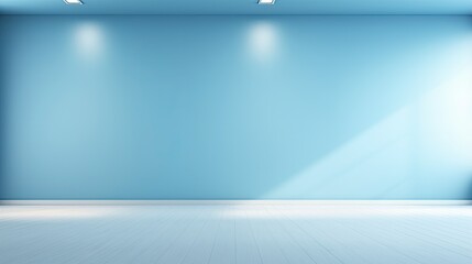 Light Blue Wall & Floor. Generative AI