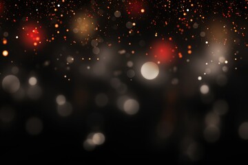 Obraz premium Red lights bokeh on black background.