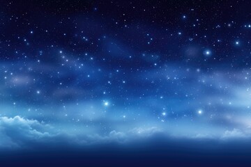 Fototapeta premium Night sky filled with blue stars.