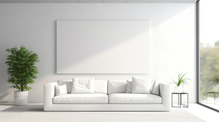 Modern minimalist interior. Generative AI
