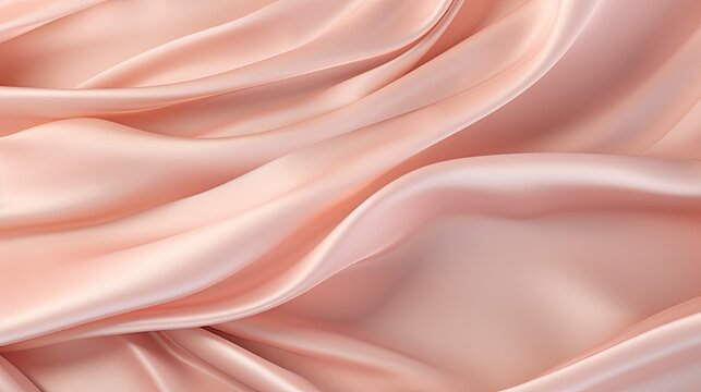 Peach pink silk satin background. Generative AI