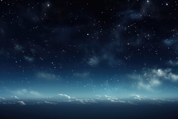 Fototapeta premium Night sky with clouds and stars.