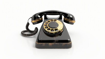 Black retro phone