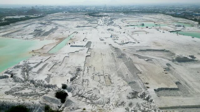 Experience the moon-like land in Kishan Garh Dumping Yard, Rajasthan.