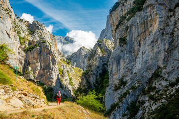 Ruta del Cares in Picos de Europa National Park, Spain	