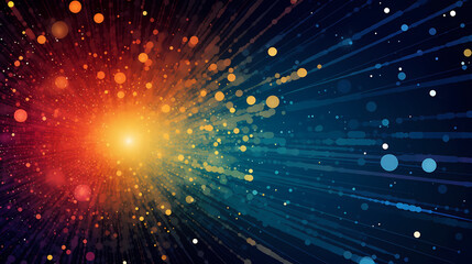 Fototapeta premium Festive decorative glitter lights background banner. Colorful abstract background with glitter