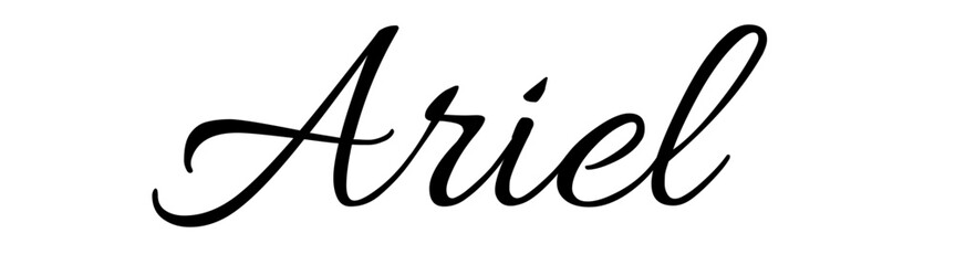 Ariel - black color - name - ideal for websites, emails, presentations, greetings, banners, cards, books, t-shirt, sweatshirt, prints, cricut, silhouette,	