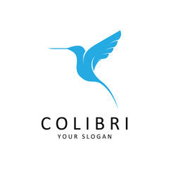 Beautiful Simple Bird Colibri Logo Design Vector. This logo is great for companies or businesses related to animals, and nature photographer